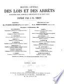 Recueil général des lois et des arrêts