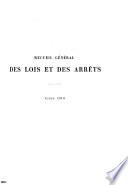 Recueil général des lois et des arrêts