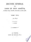 Recueil général des lois et des arrêts