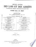 Recueil général des lois et des arrêts