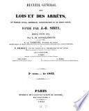 Recueil général des lois et des arrêts