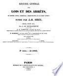 Recueil général des lois et des arrêts