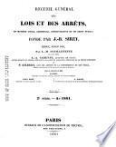 Recueil général des lois et des arrêts