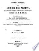 Recueil général des lois et des arrêts