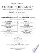 Recueil général des lois et des arrêts