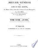 Recueil général des lois et des arrêts