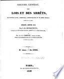 Recueil général des lois et des arrêts