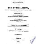 Recueil général des lois et des arrêts