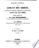 Recueil général des lois et des arrêts