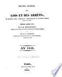 Recueil général des lois et des arrêts