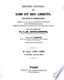 Recueil général des lois et des arrêts