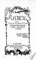 Recueil pour l'esprit et pour le coeur