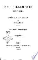 Recueillements poétiques poésies diverses et discours par M. De Lamartine