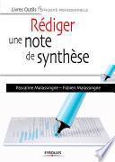 Rédiger une note de synthèse