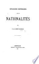 Réflexions historiques sur les Nationalités