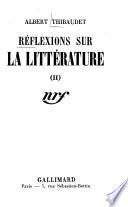 Réflexions sur la littérature