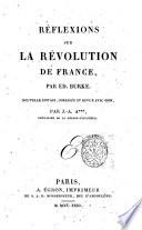 Reflexions sur la Révolution de France