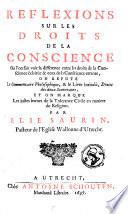 Reflexions sur les droits de la conscience
