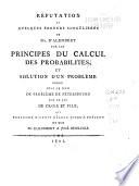 Réfutation de quelques erreurs singulières de Mr. D'Alembert