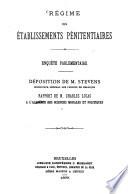 Régime des établissements pénitentiaires