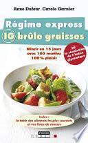 Régime express IG brûle graisses