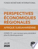 Regional Economic Outlook, April 2020, Sub-Saharan Africa