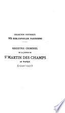 Registre criminel da la justice de St Martin des Champs à Paris au XIVe siècle