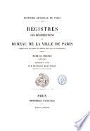 registres des délibérations de la ville de Paris