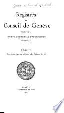 Registres du Conseil de Genève: Du 11 février 1477 au 4 février 1487