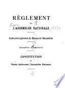 Règlement de l'Assemblée Nationale