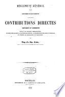 Réglement général sur le recouvrement et sur les poursuites en matière de contributions directes
