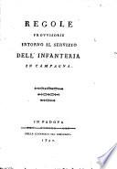 Règlement provisoire sur le service de l'infanterie en campagne