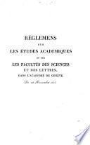 Règlement sur la faculté de droit du 2 Octobre 1820