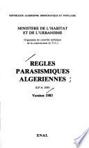 Règles parasismiques algériennes