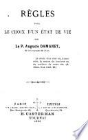 Règles pour le choix d'un état de vie