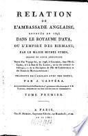 Relation de l'ambassade anglaise, envoyée en 1795 dans le Royaume d'Ava, ou l'Empire des Birmans