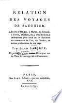 Relation des voyages à la côte d'Afrique, à Maroc, au Sénégal, à Gorée, à Galam, etc