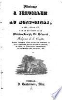 Relation du pélerinage de Jaffa à Jérusalem, en 1833