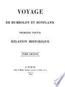 Relation historique du voyage aux régions équinoxiales du nouveau continent
