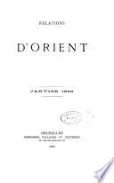 Relations d'Orient