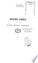 Relations d'Orient