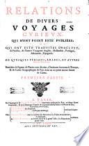 Relations de divers voyages curieux
