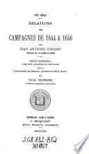 Relations des campagnes de 1644 & 1646. Texte espagnol avec la traduction en regard, introductions et notes par Paul Henrard