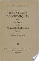 Relations économiques entre Sydney et la Nouvelle-Calédonie, 1844-1860