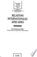 Relations internationales africaines