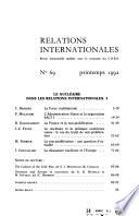 Relations internationales
