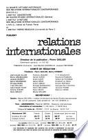 Relations internationales