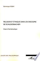Religion et éthique dans les discours de Schleiermacher