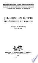 Religions en Égypte Hellénistique Et Romaine