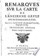 Remarques sur la carte de l'ancienne Gaule